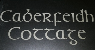 House sign in slate created by Skye Laser Crafts
